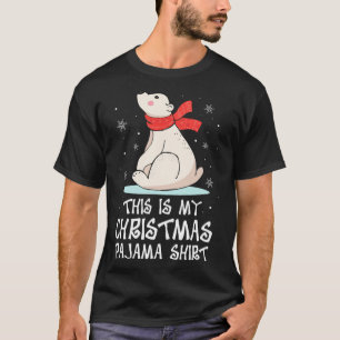 This Is My Christmas Pajama Polar Bear Funny Xmas  T-Shirt
