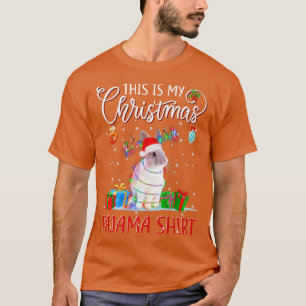 This is My Christmas Pajama Rabbit Christmas Ligh T-Shirt