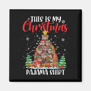 This Is My Christmas Pajama Red Panda Christmas Tr Magnet