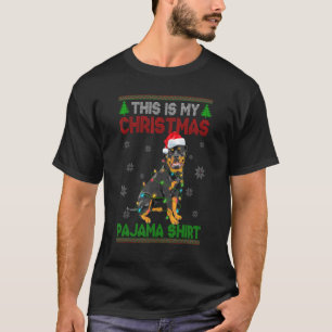 This Is My Christmas Pajama Rottweiler Dog T-Shirt