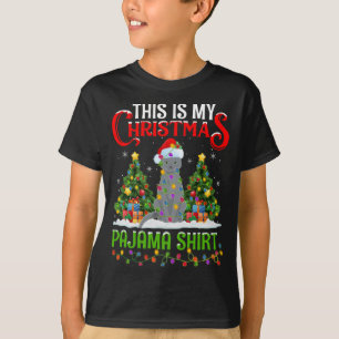 This Is My Christmas Pajama Russian Blue Cat Chris T-Shirt