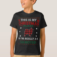 This Is My Christmas Pajama Samoyed Dog Owner Xmas