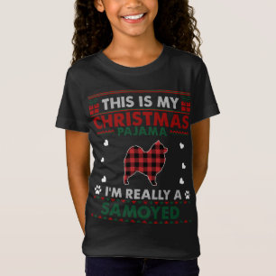 This Is My Christmas Pajama Samoyed Dog Owner Xmas T-Shirt