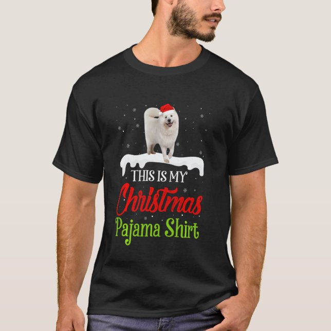 This Is My Christmas Pajama  Samoyed Dog T-Shirt (Front)