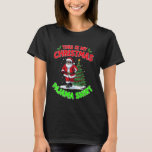 This is My Christmas Pajama Santa Claus Playing Ma T-Shirt<br><div class="desc">This is My Christmas Pajama Santa Claus Playing Marathon</div>