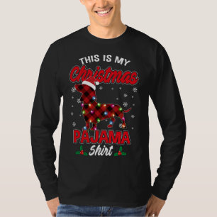 This Is My Christmas Pajama Santa Dachshund Dog Pl T-Shirt