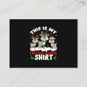 This Is My Christmas Pajama Santa Goat Lover Gift Business Card