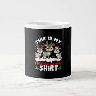 This Is My Christmas Pajama Santa Goat Lover Gift Large Coffee Mug