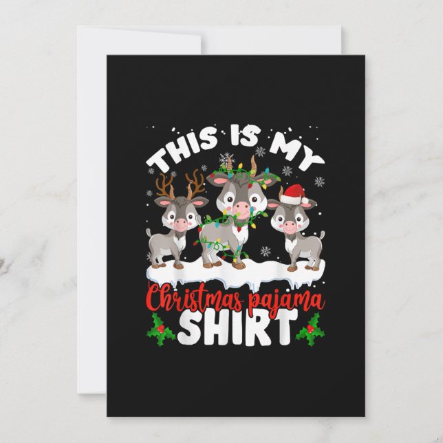 This Is My Christmas Pajama Santa Goat Lover Gift Save The Date (Front)
