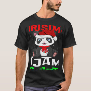 This Is My Christmas Pajama Santa Hat Panda Xmas T-Shirt