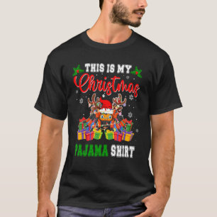This Is My Christmas Pajama Santa Reindeer Tarantu T-Shirt