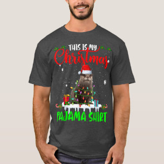 This Is My Christmas Pajama  Santa Xmas Lights Ott T-Shirt