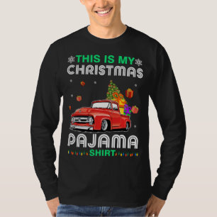 This Is My Christmas Pajama Shih Tzu Riding Red Tr T-Shirt