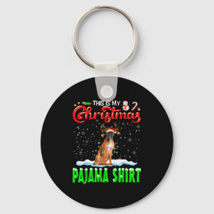 This Is My Christmas Pajama Shirt Boxer Christmas Key Ring