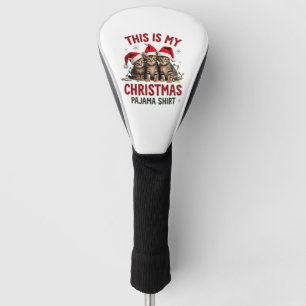 This Is My Christmas Pajama Shirt Cat Lover Funny Golf Head Cover