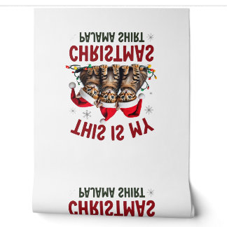 This Is My Christmas Pajama Shirt Cat Lover Funny Wallpaper