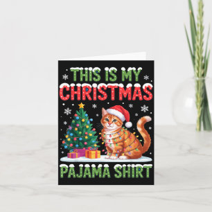 This Is My Christmas Pajama Shirt Cat Lovers Holid Card
