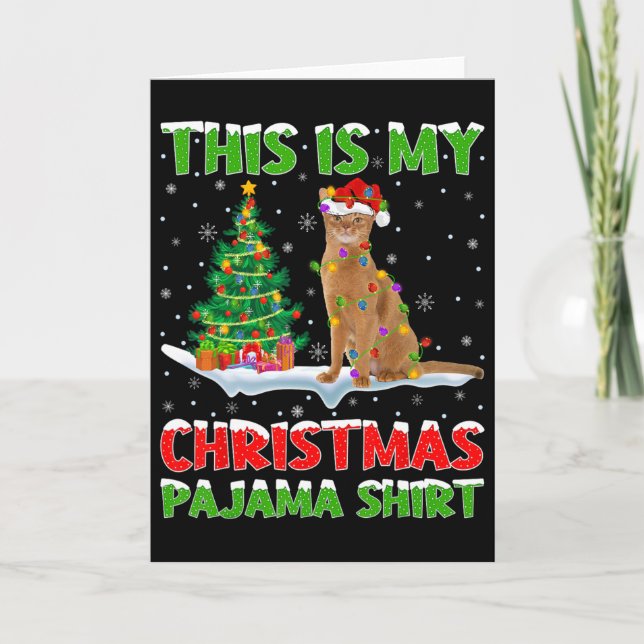 This Is My Christmas Pajama Shirt Christmas  Card (Front)