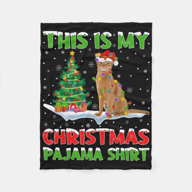 This Is My Christmas Pajama Shirt Christmas  Fleece Blanket (Front)