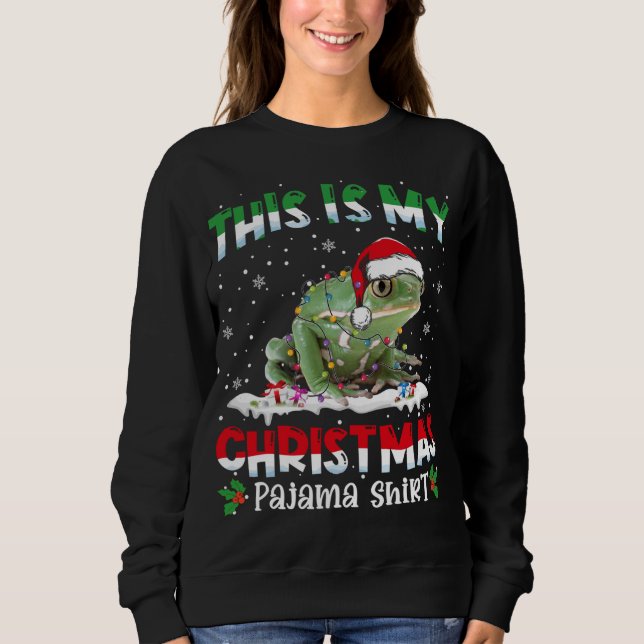 This Is My Christmas Pajama Shirt Cute Frog Animal (Front)