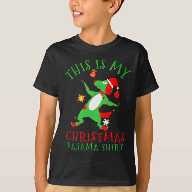 THIS IS MY CHRISTMAS PAJAMA SHIRT - DOG LOVER XMAS (Front)