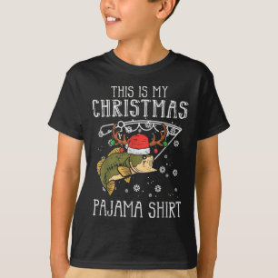This Is My Christmas Pajama Shirt Fishing Xmas Dad