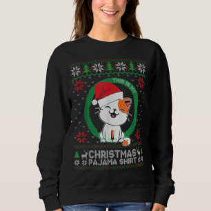 This is My Christmas Pajama Shirt Funny Cat Lovers