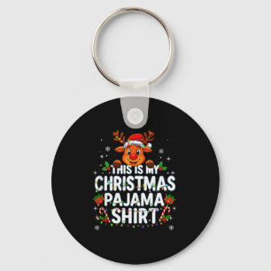 This Is My Christmas Pajama Shirt Funny Christmas  Key Ring