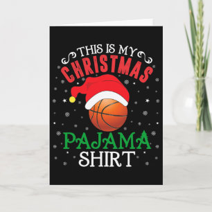 This Is My Christmas Pajama Shirt Funny Santa Hat Card