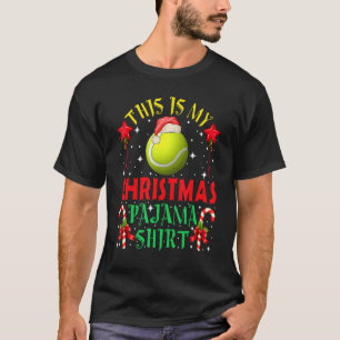 This Is My Christmas Pajama Shirt Funny Tennis San