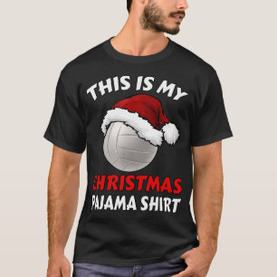 This Is My Christmas Pajama Shirt Funny Volleybal