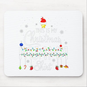 This is My Christmas Pajama Shirt Funny Xmas Light Mouse Pad