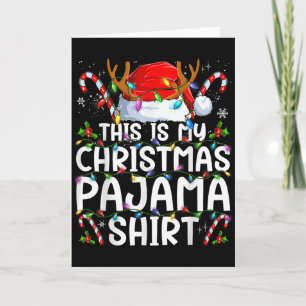This Is My Christmas Pajama Shirt Funny Xmas Pjs M Card