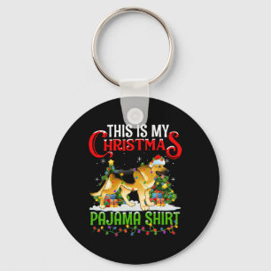 This Is My Christmas Pajama Shirt German Shepherd Key Ring