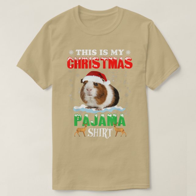 This Is My Christmas Pajama Shirt Guinea Pig Chris (Design Front)