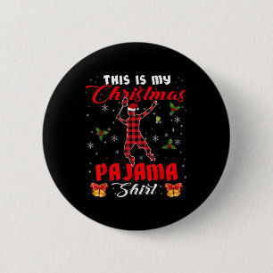 This Is My Christmas Pajama Shirt Santa Plaid Badm 6 Cm Round Badge