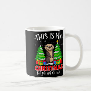 This Is My Christmas Pajama Shirt Sea Otter Xmas P Coffee Mug