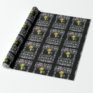 This Is My Christmas Pajama Shirt UGLY Xmas Zombie Wrapping Paper