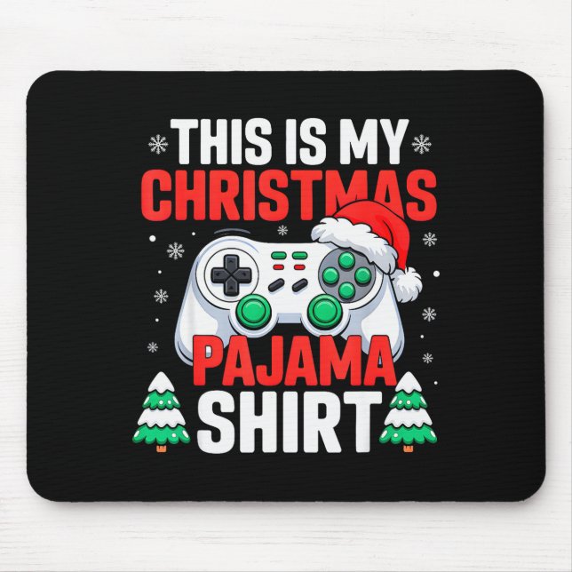 This Is My Christmas Pajama Shirt Video Gamer Gami Mouse Pad (Front)
