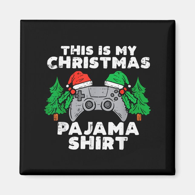 This Is My Christmas Pajama Shirt Video Games Boys Magnet (Front)