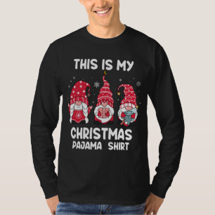 This is my christmas pajama shirt Xmas Funny Gnome