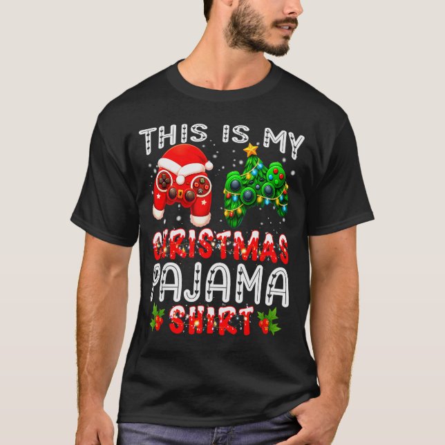 This Is My Christmas Pajama Shirts Controller Pjs  (Front)
