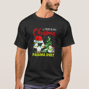 This Is My Christmas Pajama Soccer Christmas Tree T-Shirt
