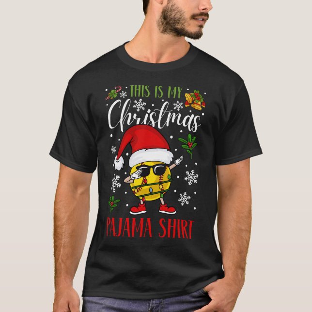 This Is My Christmas Pajama Softball Men T-Shirt (Front)
