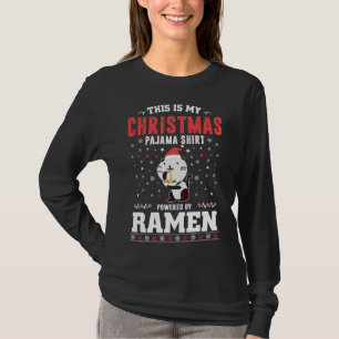 This Is My Christmas Pajama Tennis Santa Hat Snow T-Shirt