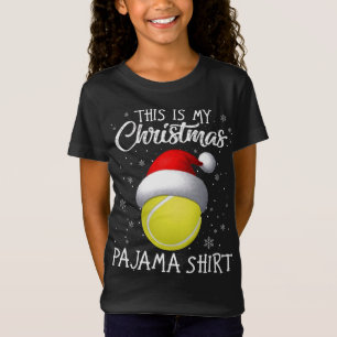This Is My Christmas Pajama Tennis Ugly Gift Love T-Shirt