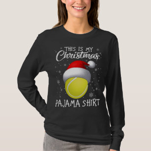 This Is My Christmas Pajama Tennis Ugly Gift Love T-Shirt