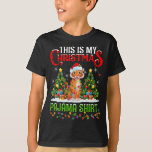 This Is My Christmas Pajama Tiger Christmas T-Shirt