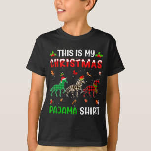 This Is My Christmas Pajama Unicorn Xmas Tree Anim T-Shirt