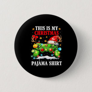 This Is My Christmas Pajama Video Game Gamer Boys  6 Cm Round Badge